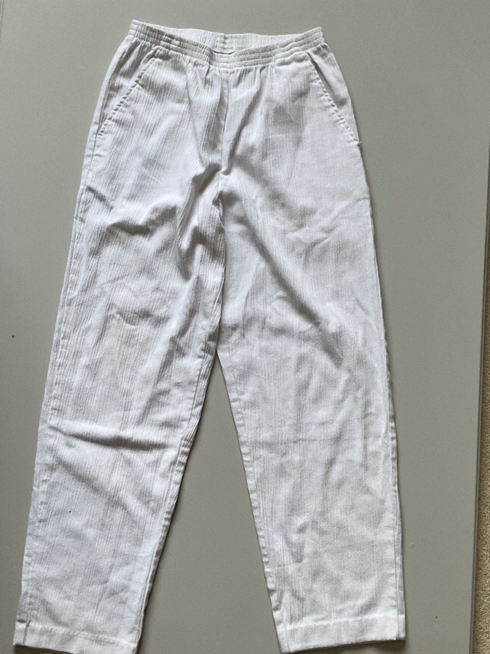 BLAIR White Loose Pants Size 6 Petite in Good Condition